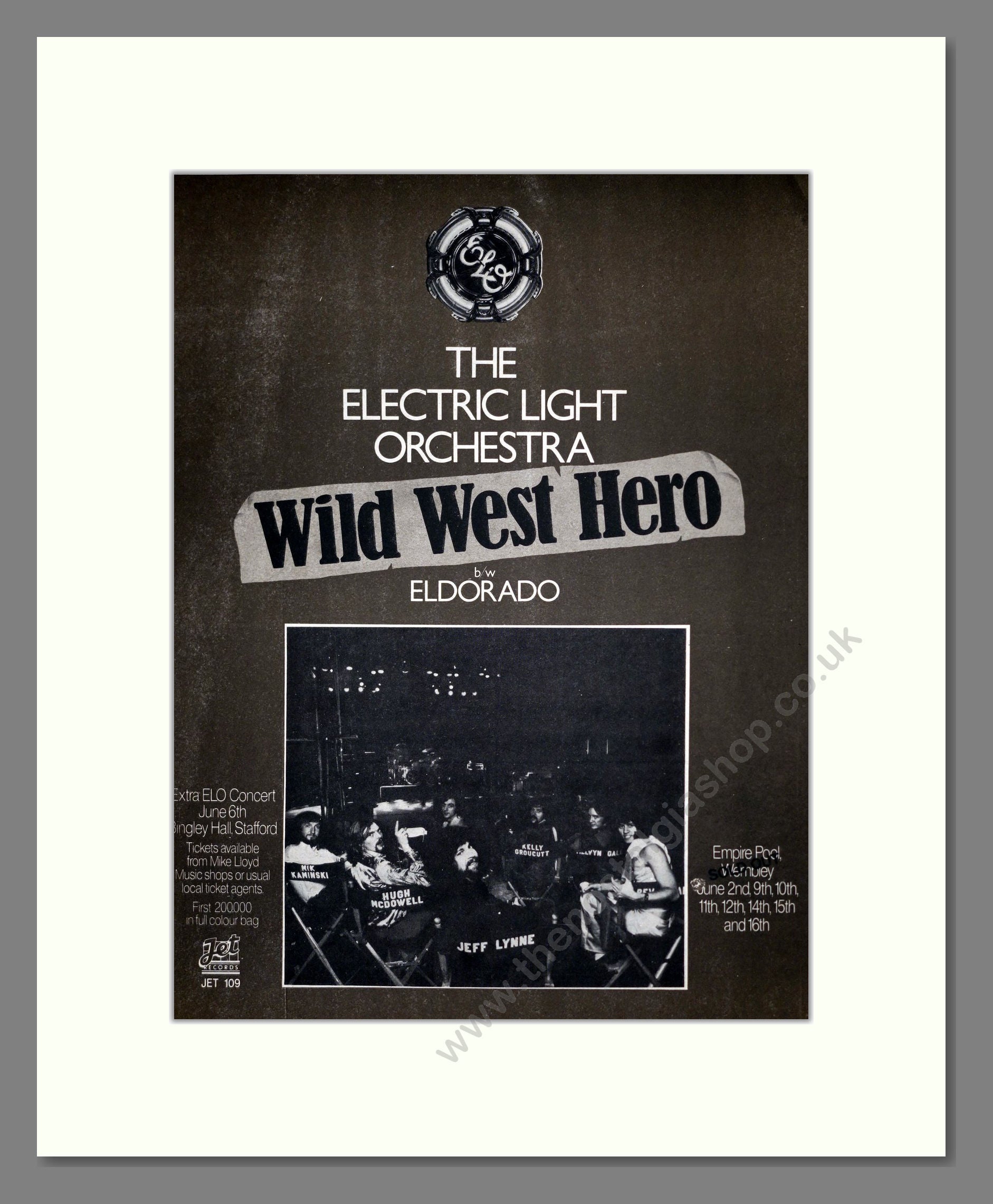 Electric Light Orchestra - Wild West Hero. Vintage Advert 1978 (ref AD18690)