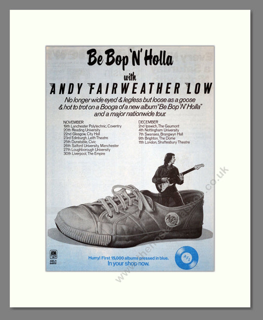 Andy Fairweather Low - UK Tour. Vintage Advert 1976 (ref AD18726)