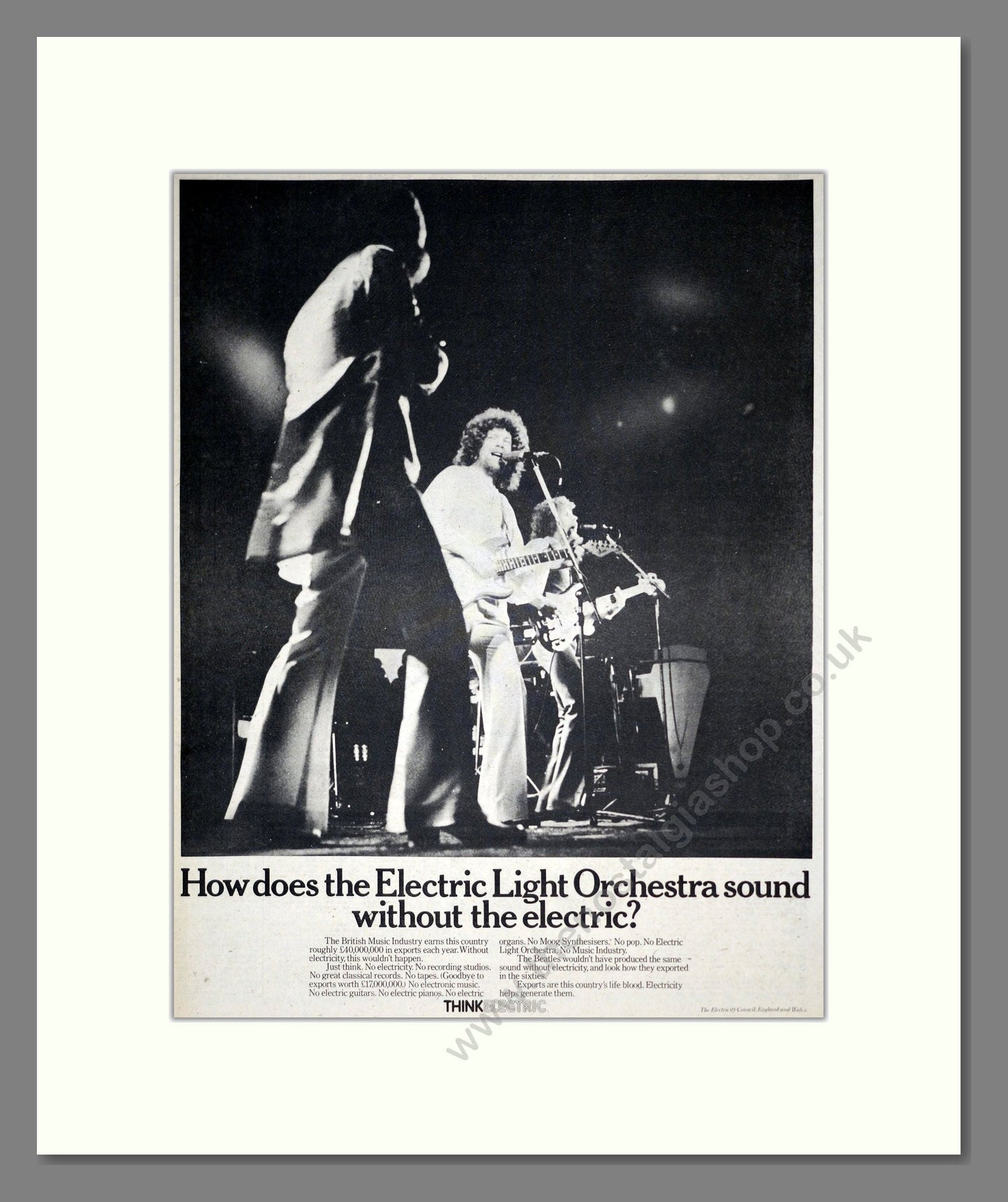 Electric Light Orchestra - Think Electric Ad. Vintage Advert 1976 (ref AD18732)