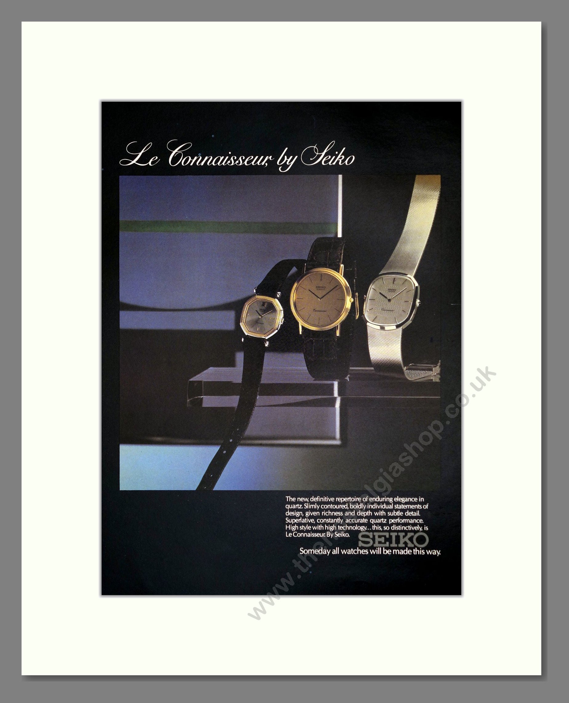 Seiko - Le Connaisseur. Vintage Advert 1980 (ref AD62202)