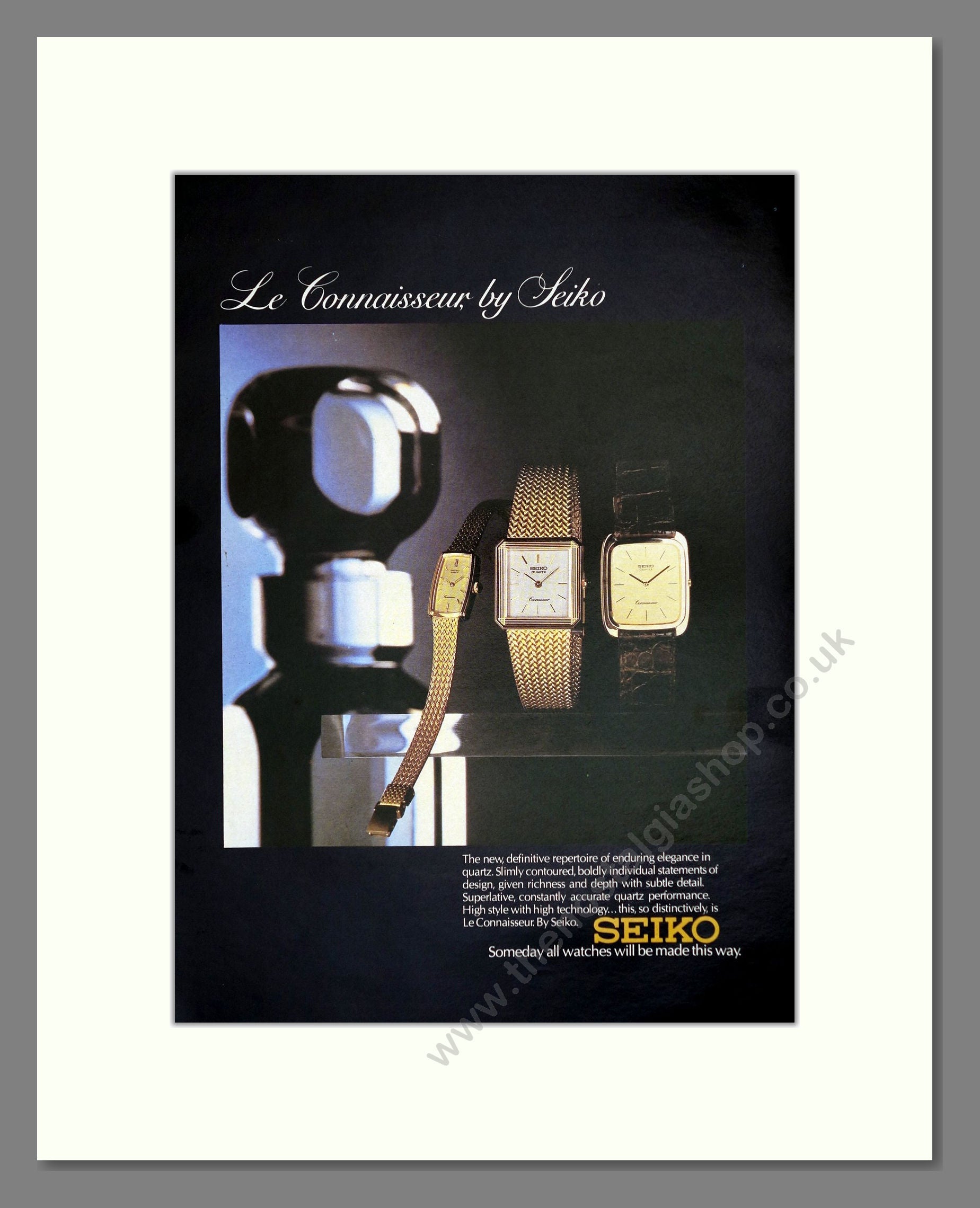 Seiko - Le Connaisseur. Vintage Advert 1980 (ref AD62203)