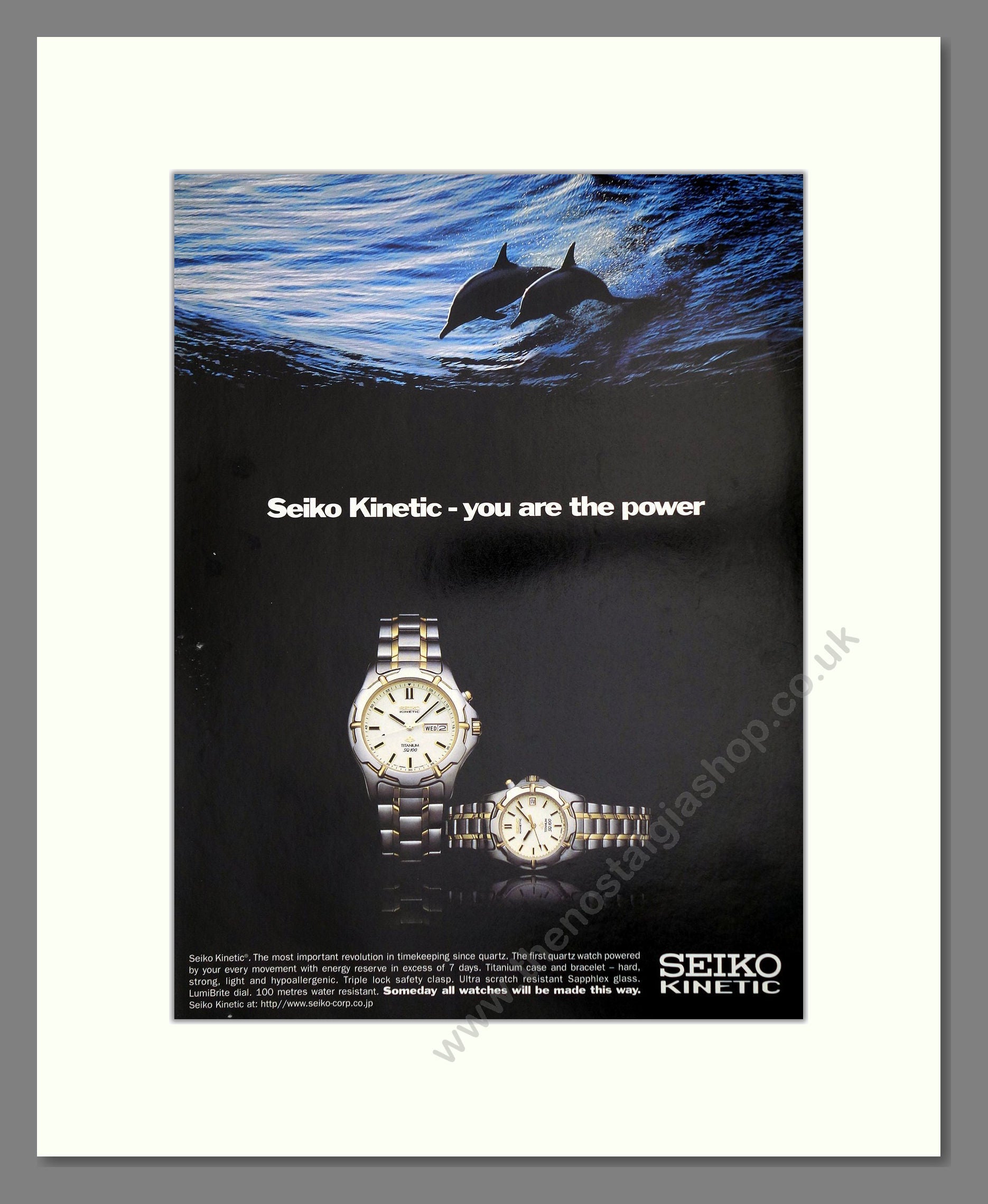 Seiko - Kinetic. Vintage Advert 1996 (ref AD62217)