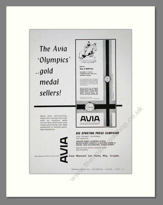 Avia - Olympic. Vintage Advert 1959 (ref AD62251)