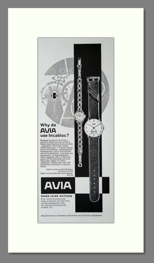 Avia - Incabloc. Vintage Advert 1964 (ref AD62252)