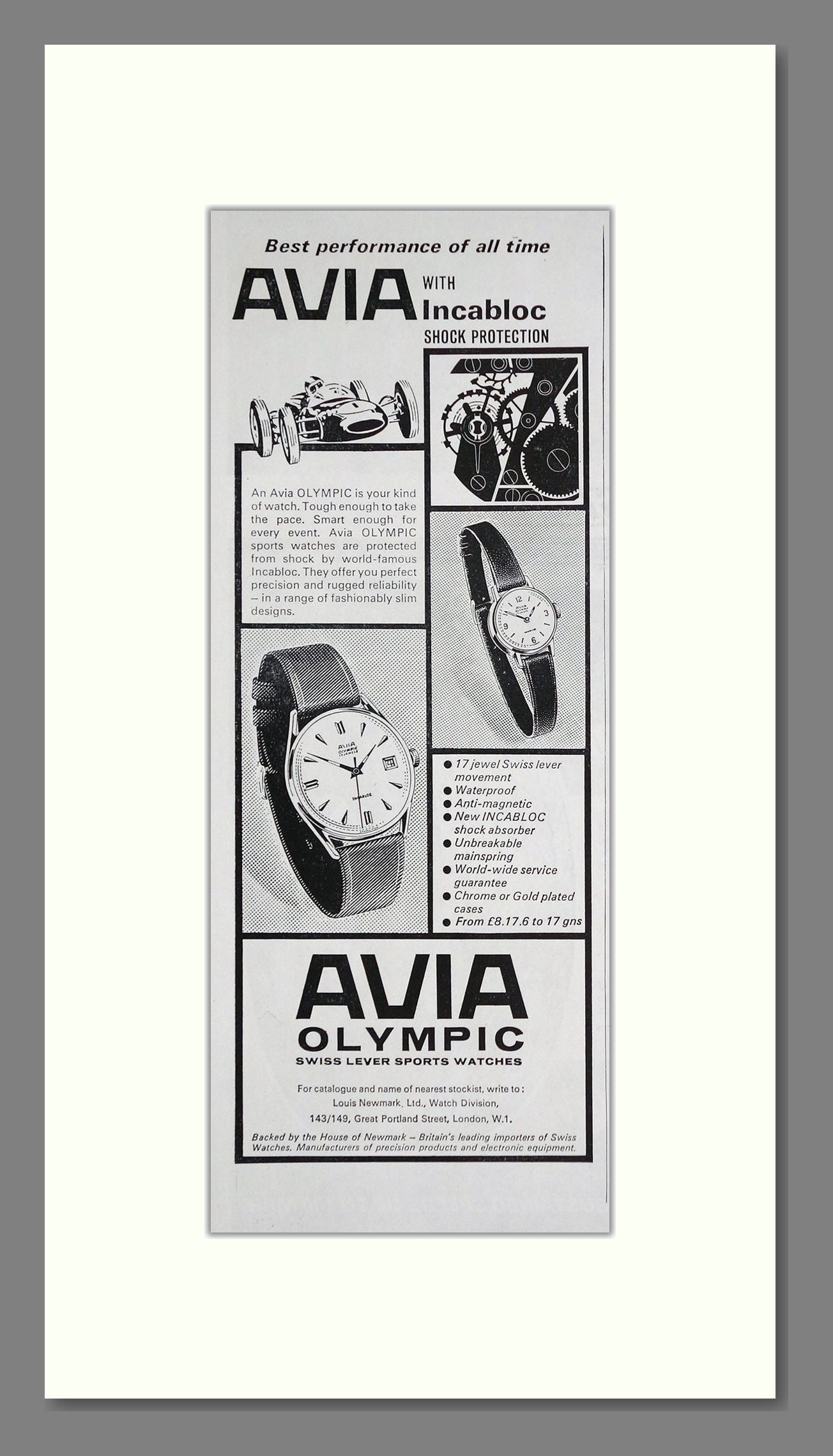 Avia - Olympic. Vintage Advert 1965 (ref AD62253)