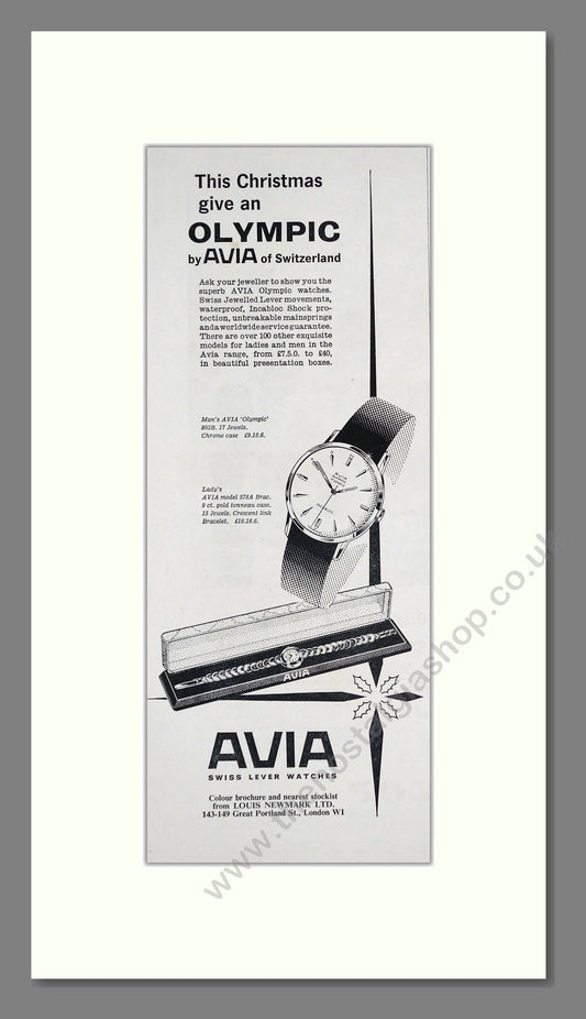 Avia - Olympic. Vintage Advert 1962 (ref AD62254)