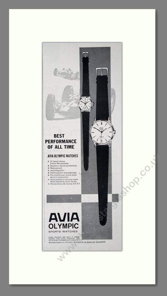 Avia - Olympic. Vintage Advert 1963 (ref AD62255)