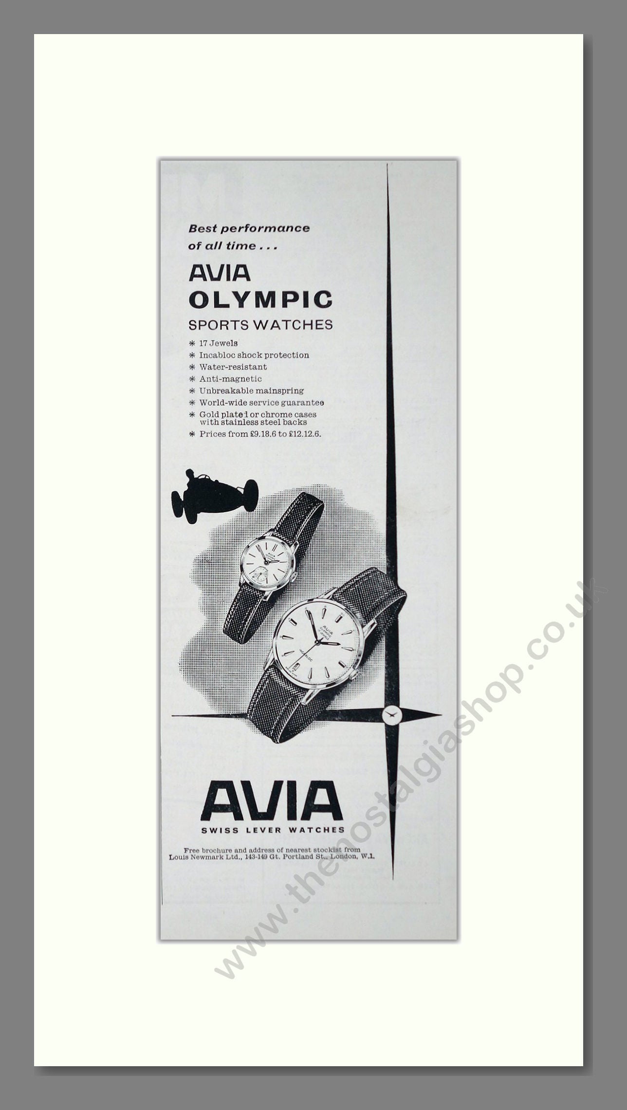 Avia - Olympic. Vintage Advert 1963 (ref AD62256)