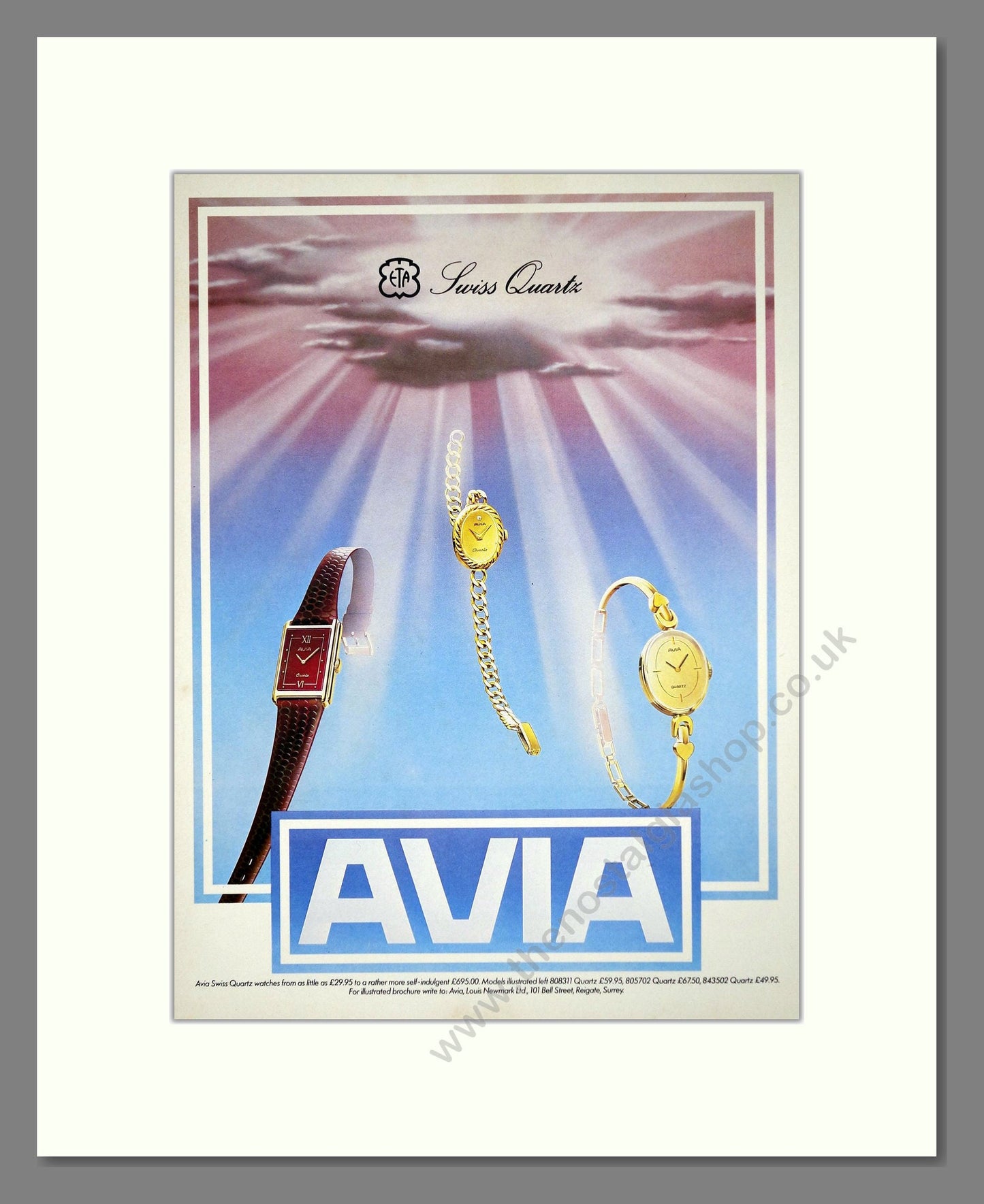 Avia - Swiss Quartz. Vintage Advert 1981 (ref AD62261)