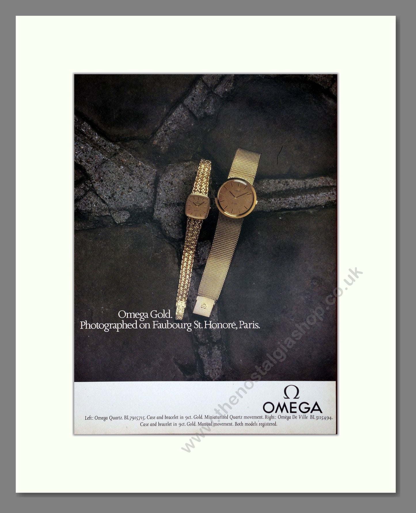 Omega - Gold Quartz. Vintage Advert 1978 (ref AD62288)