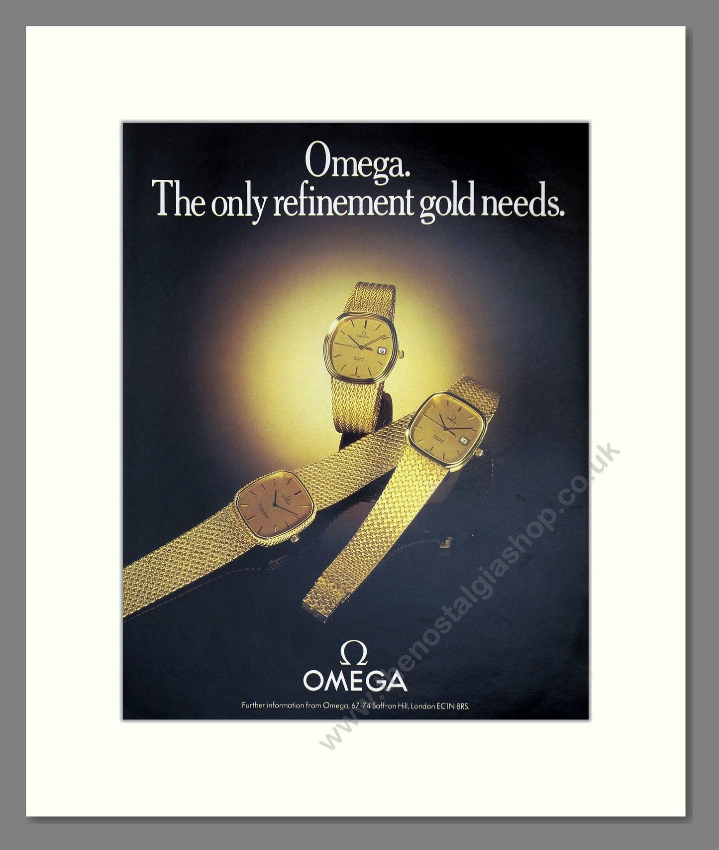 Omega - Gold Watches. Vintage Advert 1979 (ref AD62292)