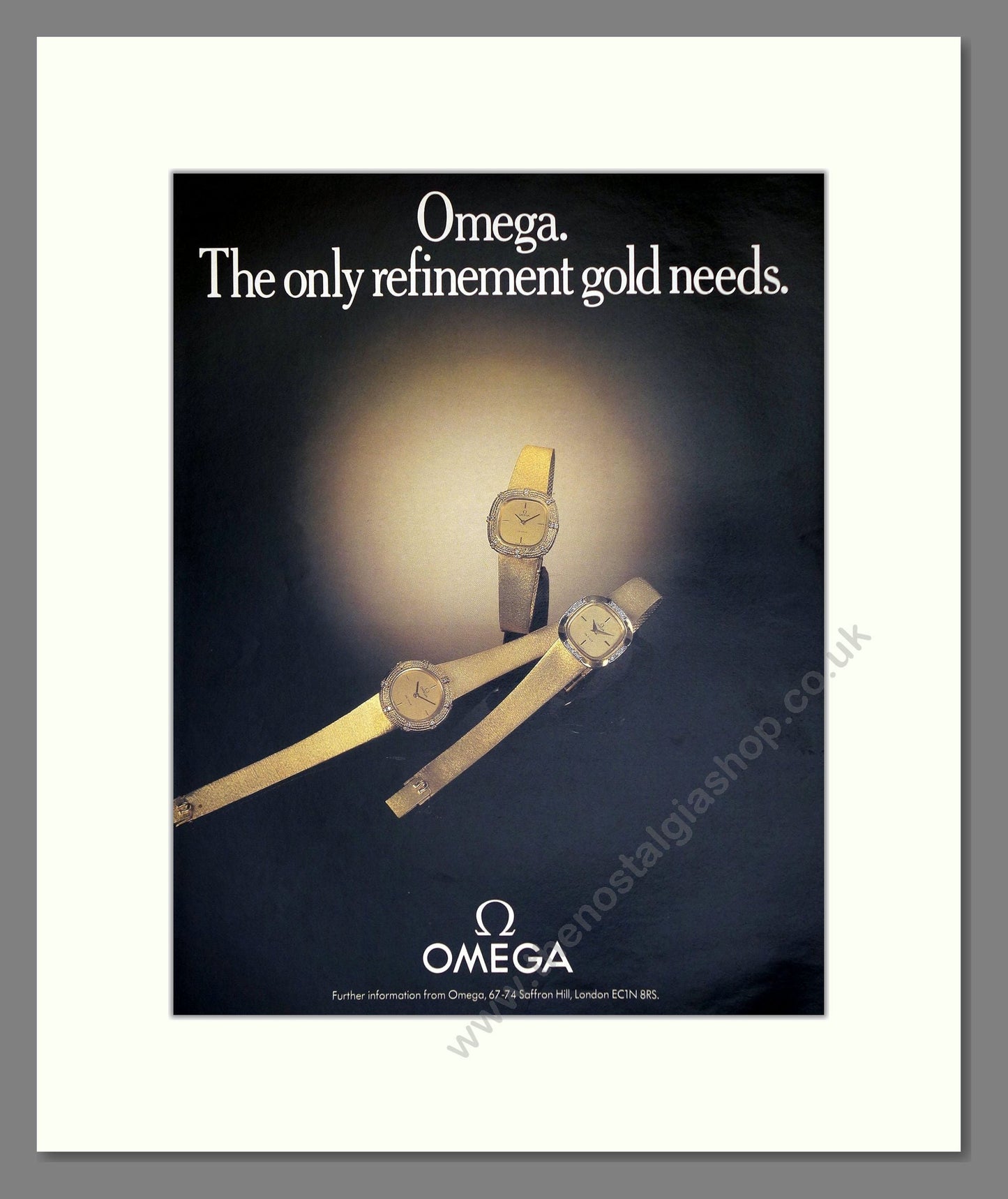 Omega - Gold Watches. Vintage Advert 1979 (ref AD62293)