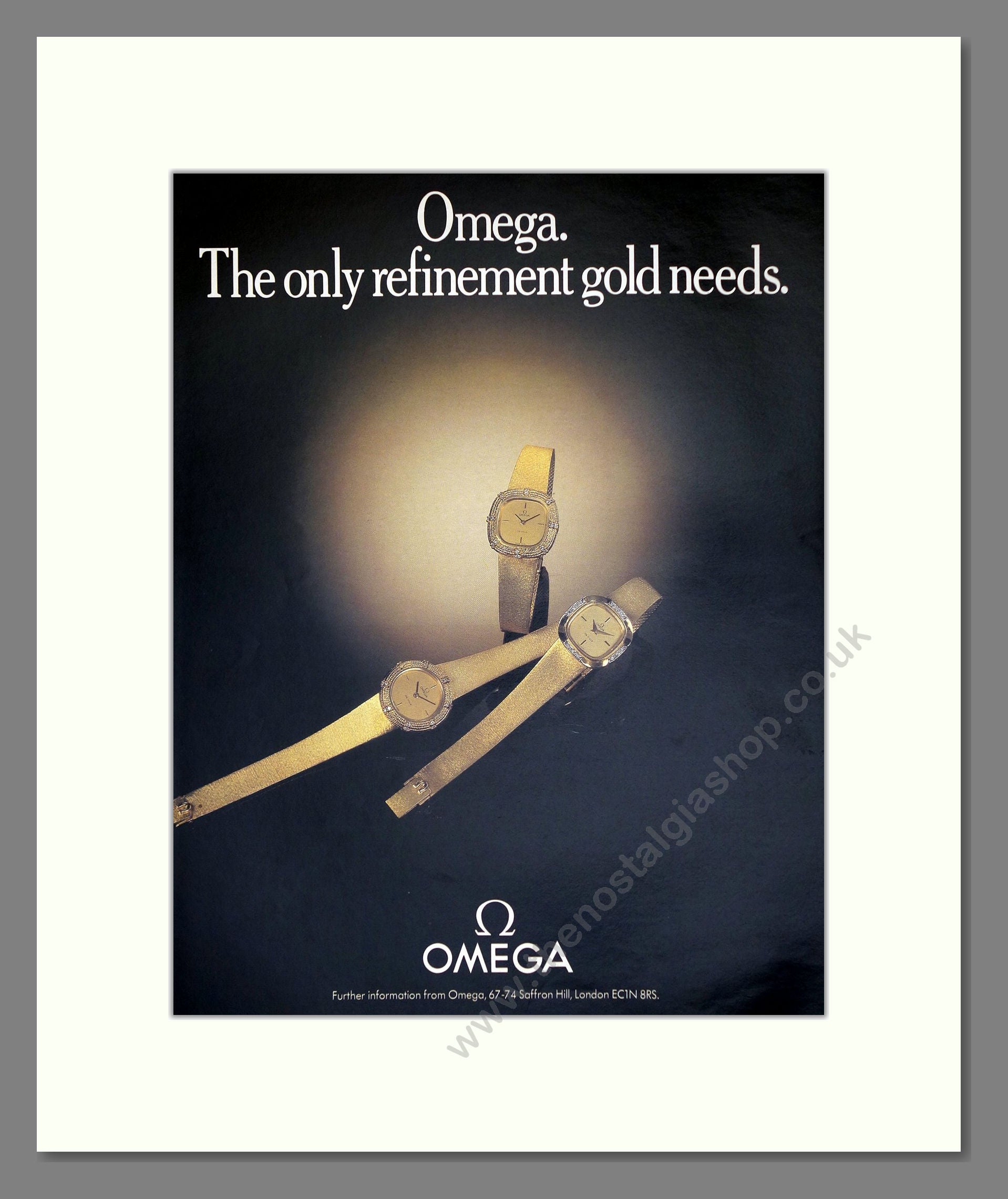 Omega - Gold Watches. Vintage Advert 1979 (ref AD62293)