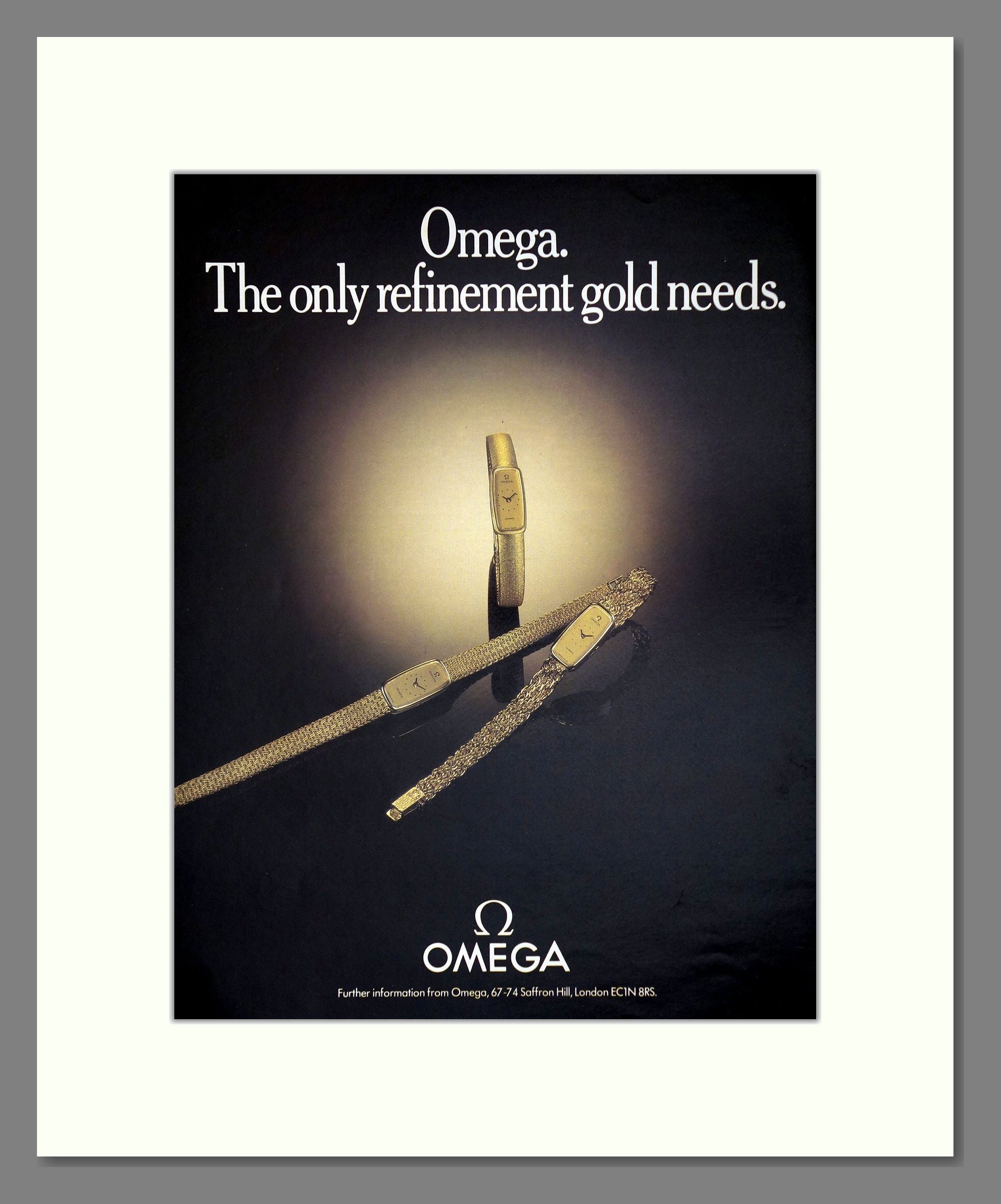 Omega - Gold Watches. Vintage Advert 1979 (ref AD62294)