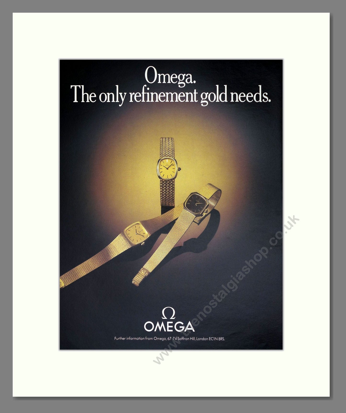 Omega - Gold Watches. Vintage Advert 1979 (ref AD62295)