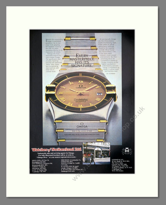 Omega - Constellation. Vintage Advert 1983 (ref AD62296)