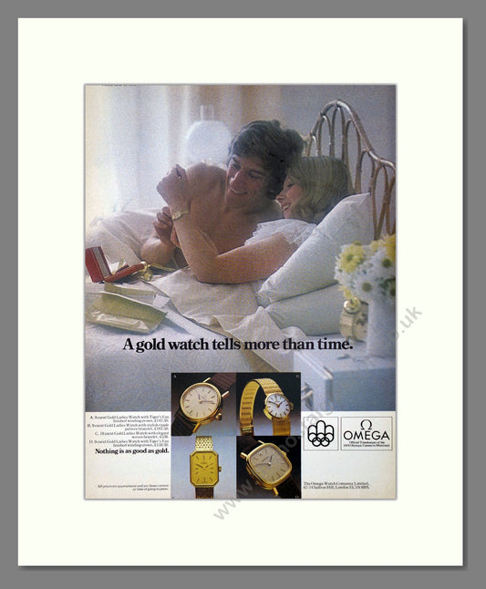 Omega - Gold Watches. Vintage Advert 1976 (ref AD62301)