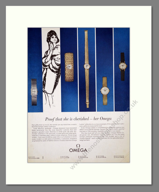 Omega - Ladies Watches. Vintage Advert 1965 (ref AD62302)