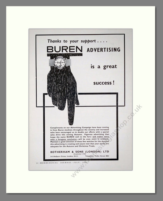 Buren - Advertising Campaign. Vintage Advert 1961 (ref AD62363)