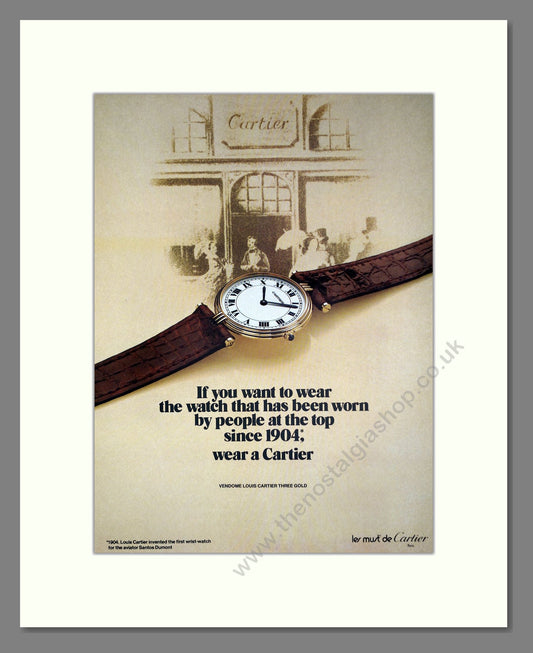 Cartier - Vendome Loius Cartier Three Gold. Vintage Advert 1983 (ref AD62369)