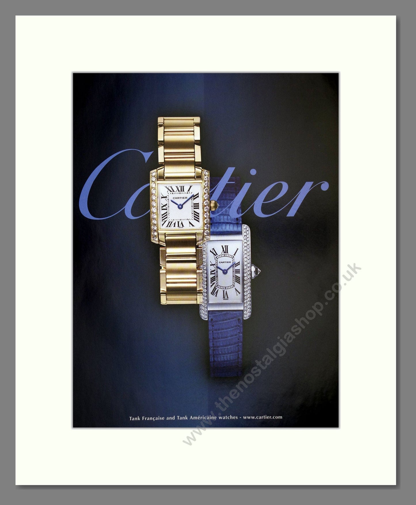 Cartier - Tank Francaise / Tank Americaine. Vintage Advert 1997 (ref AD62375)