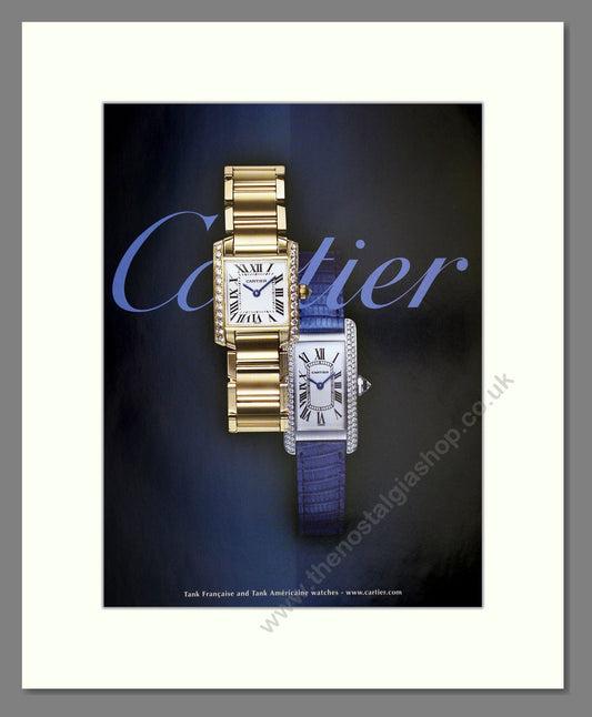 Cartier - Tank Francaise / Tank Americaine. Vintage Advert 1997 (ref AD62375)