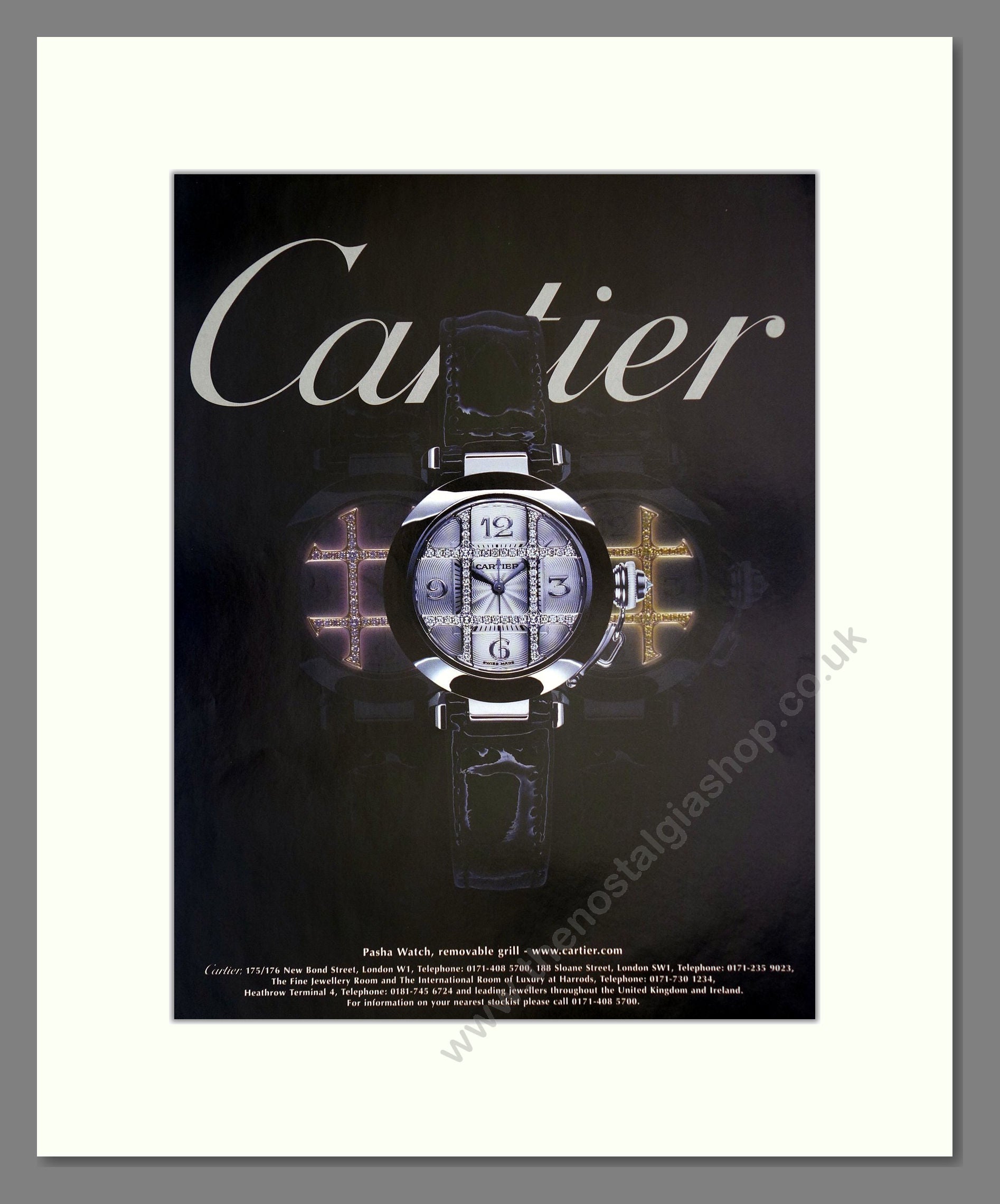 Cartier - Pasha. Vintage Advert 1999 (ref AD62376)