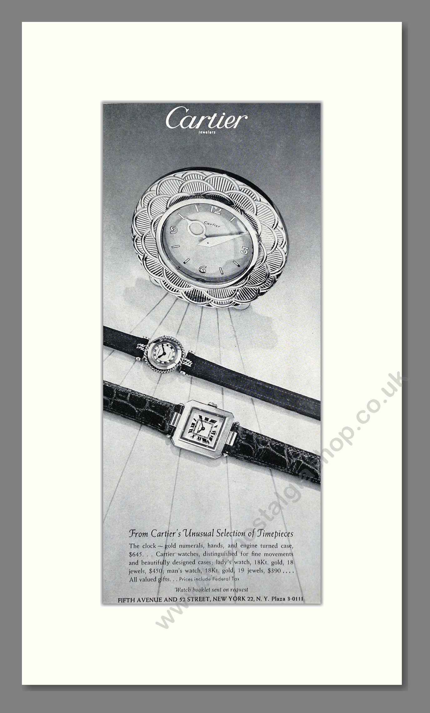 Cartier - Unusual Collection. Vintage Advert 1948 (ref AD62381)