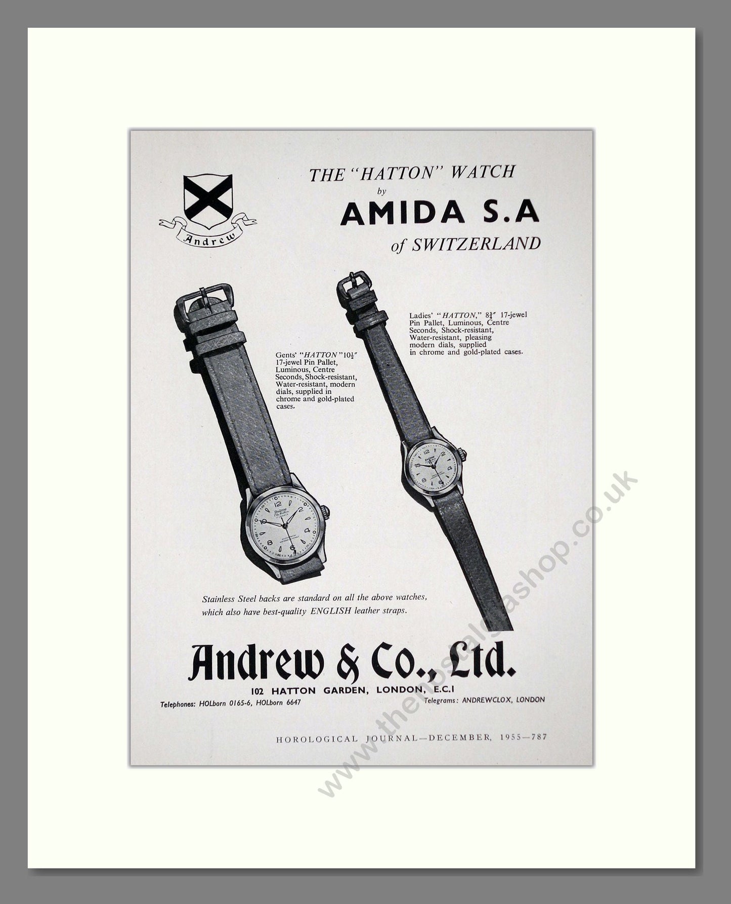 Amida - Hatton. Vintage Advert 1955 (ref AD62407)