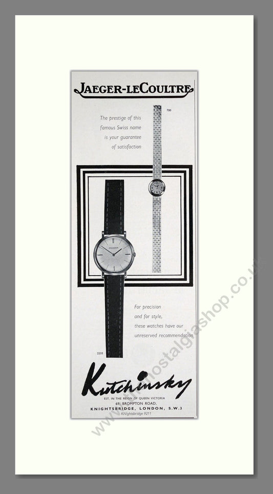 Jaeger LeCoultre - 2233 / 700. Vintage Advert 1959 (ref AD62411)