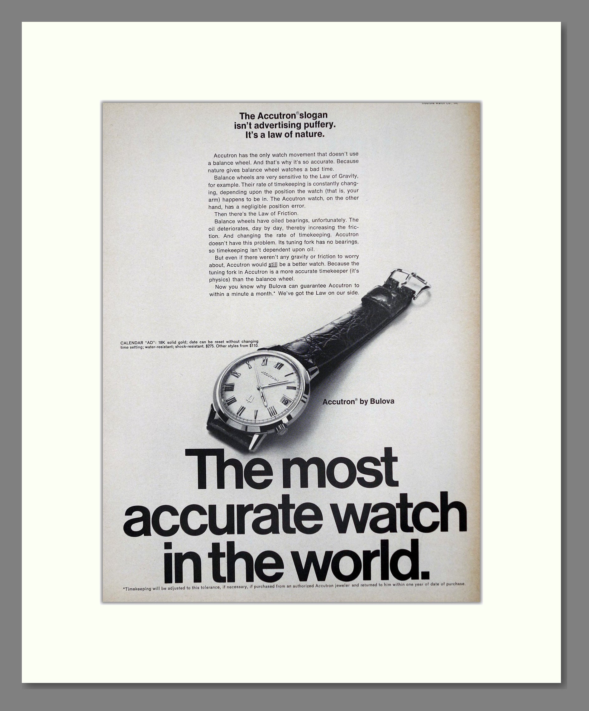 Bulova - Accutron. Vintage Advert 1969 (ref AD62414)