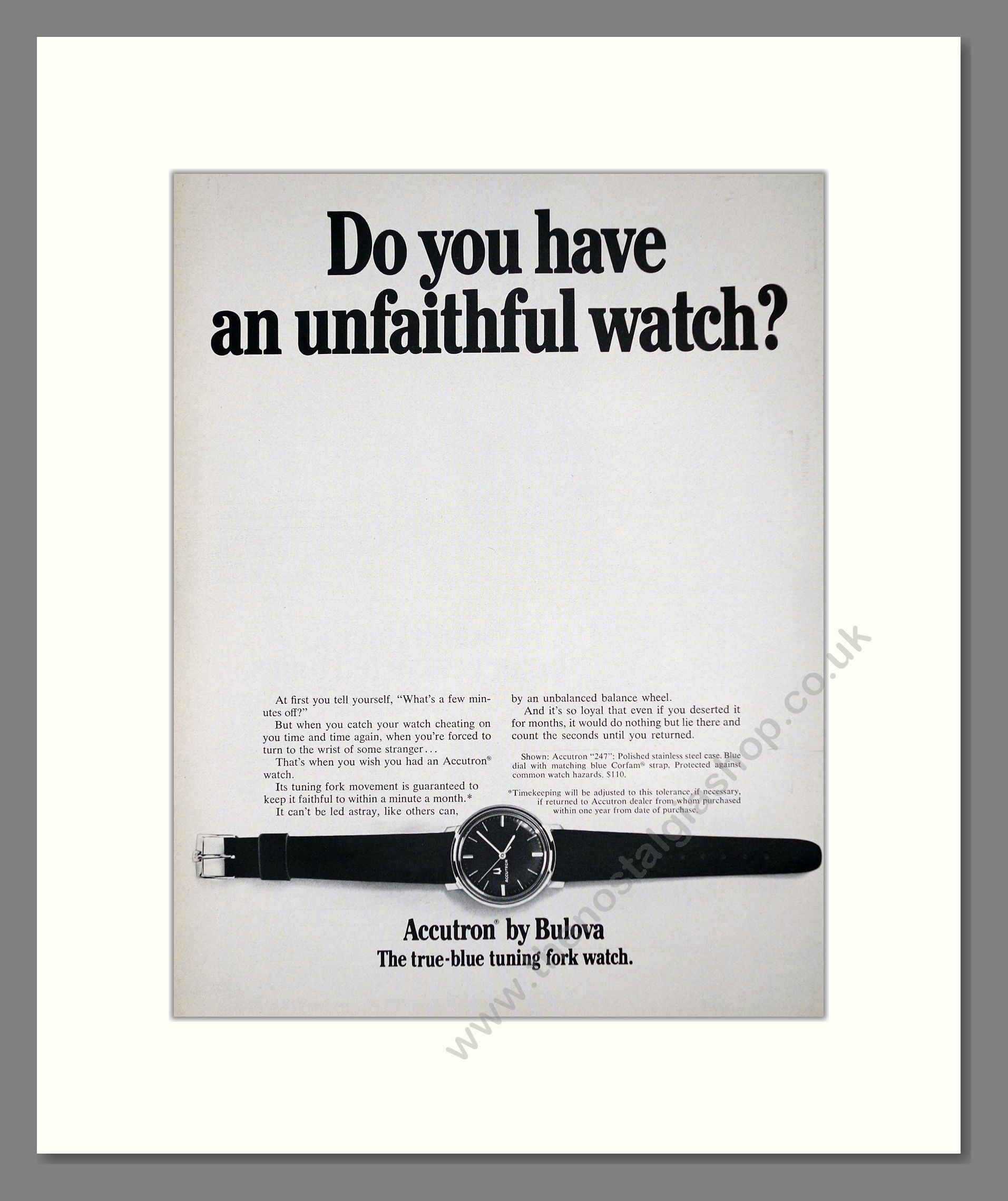 Bulova - Accutron. Vintage Advert 1971 (ref AD62415)