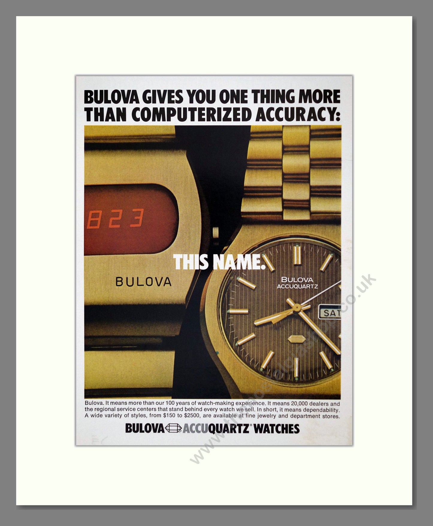 Bulova - Accuquartz. Vintage Advert 1975 (ref AD62418)