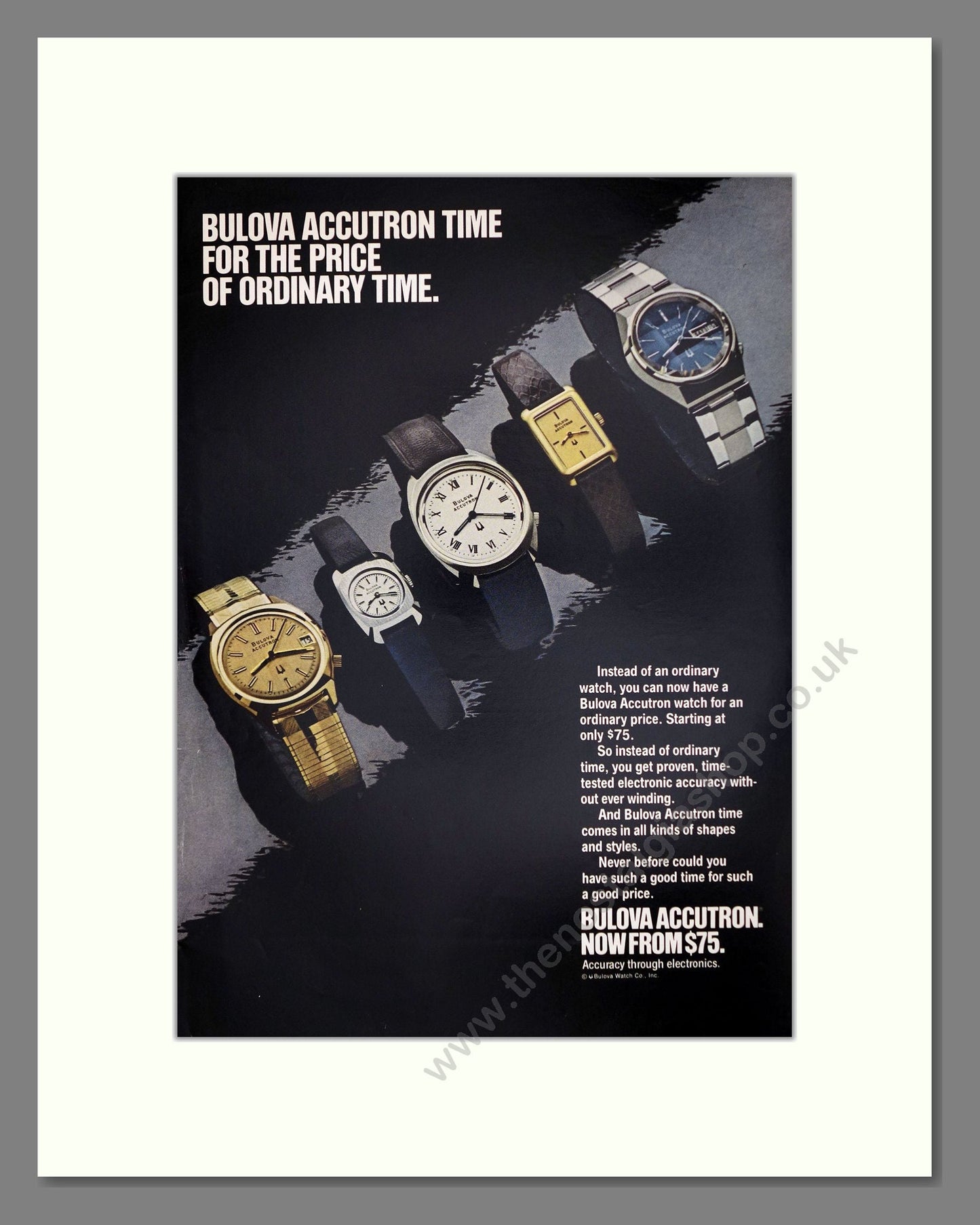 Bulova - Accutron. Vintage Advert 1976 (ref AD62420)