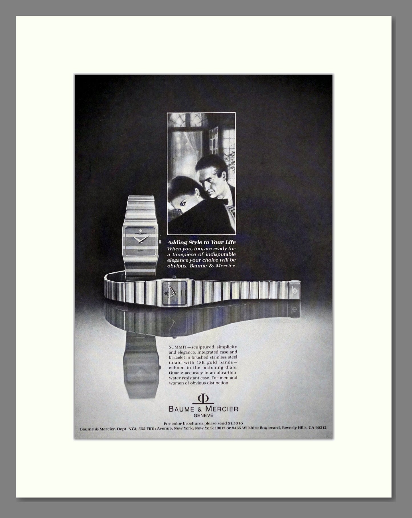 Baume And Mercier - Summit. Vintage Advert 1983 (ref AD62429)