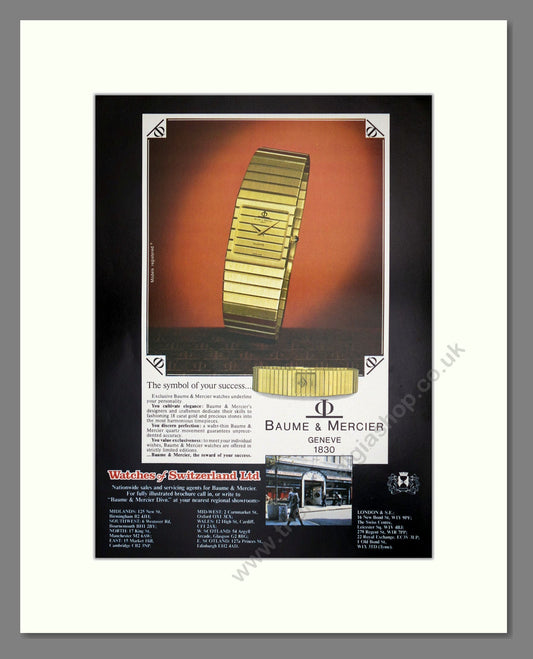 Baume And Mercier - Quartz. Vintage Advert 1984 (ref AD62431)