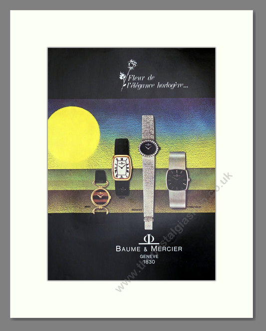 Baume And Mercier - 38321 / 38303 / 38310 / 37060. Vintage Advert 1974 (ref AD62433)