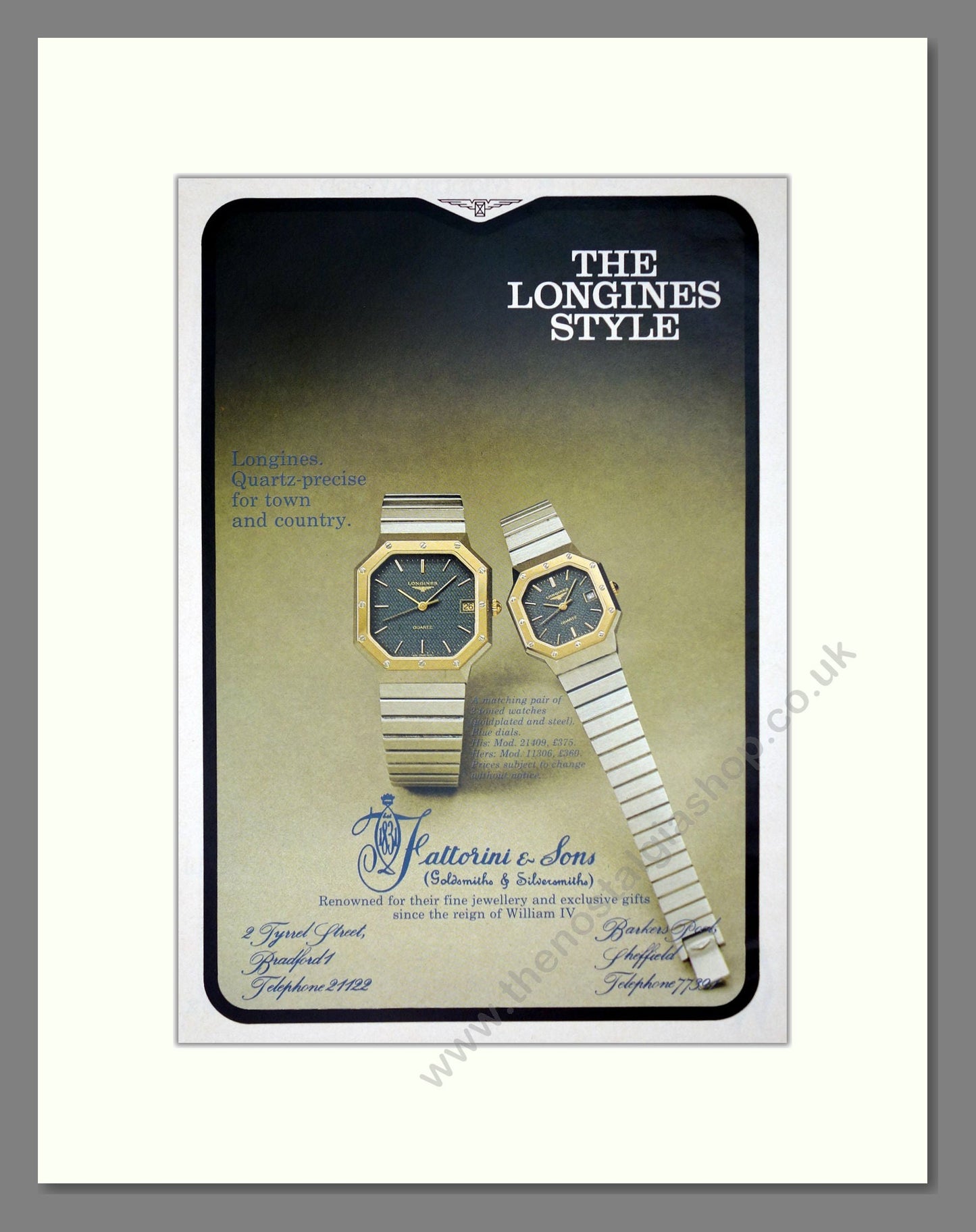 Longines - Quartz. Vintage Advert 1980 (ref AD62455)