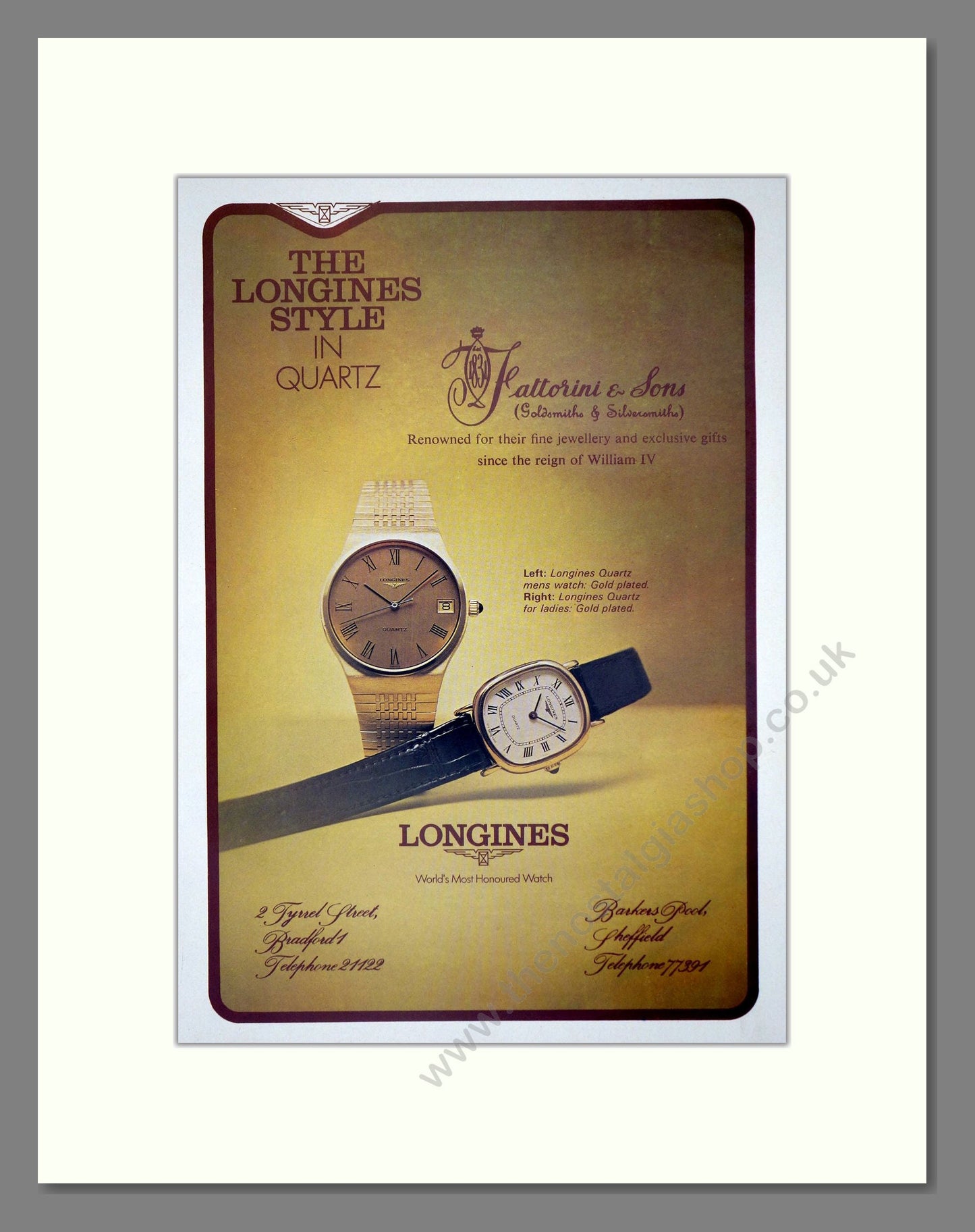 Longines - Quartz. Vintage Advert 1974 (ref AD62456)