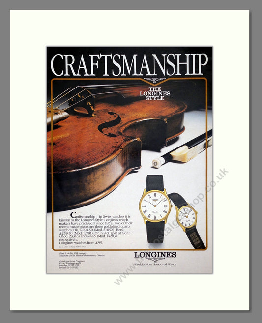 Longines - Quartz. Vintage Advert 1983 (ref AD62460)