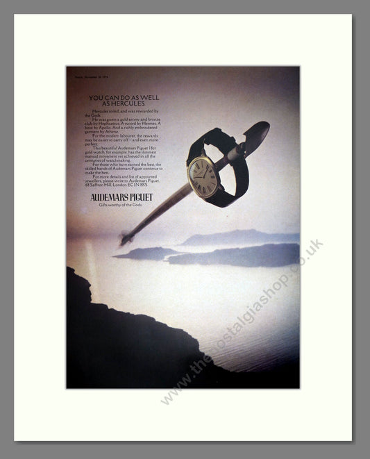 Audemars Piguet - Hercules. Vintage Advert 1974 (ref AD62470)