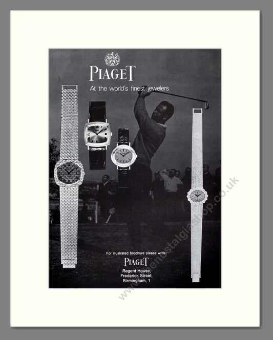 Piaget - Various Watches. Vintage Advert 1970 (ref AD62473)