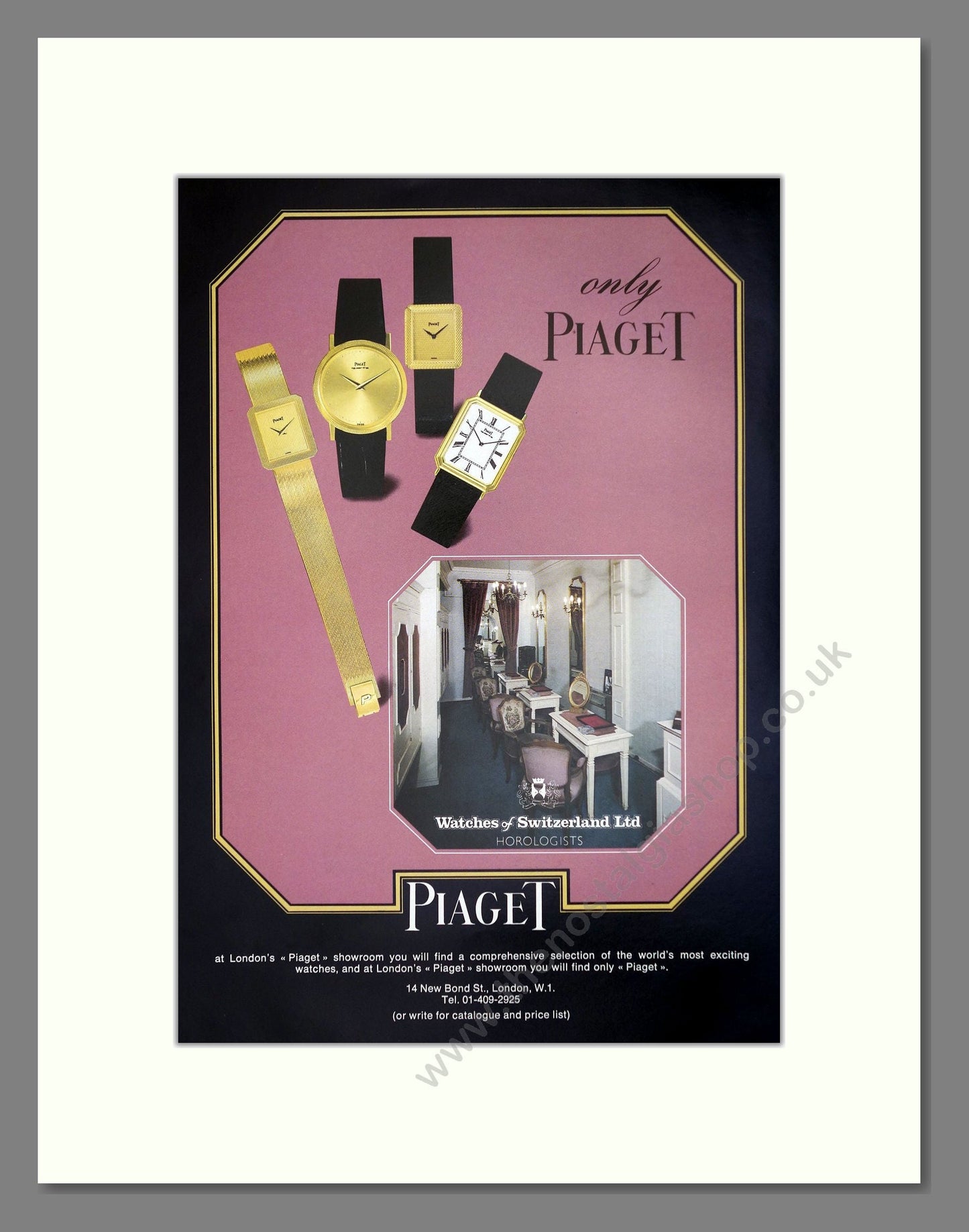 Piaget - Various Watches. Vintage Advert 1983 (ref AD62477)