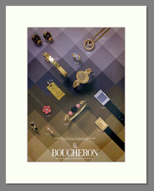 Boucheron - Various Watches And Jewelry. Vintage Advert 1976 (ref AD62480)