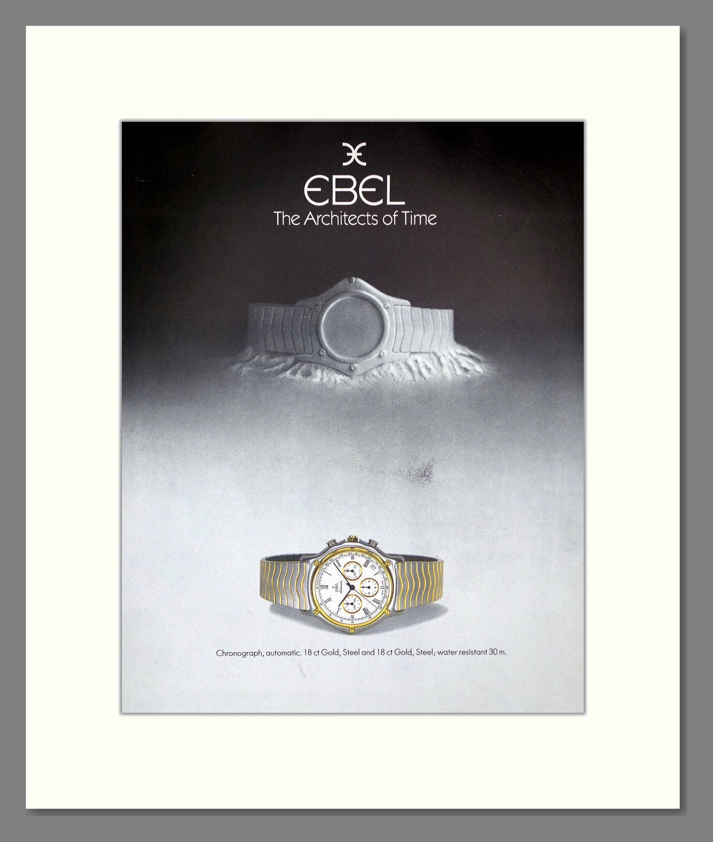 Ebel - Automatic Chronograph. Vintage Advert 1983 (ref AD62495)