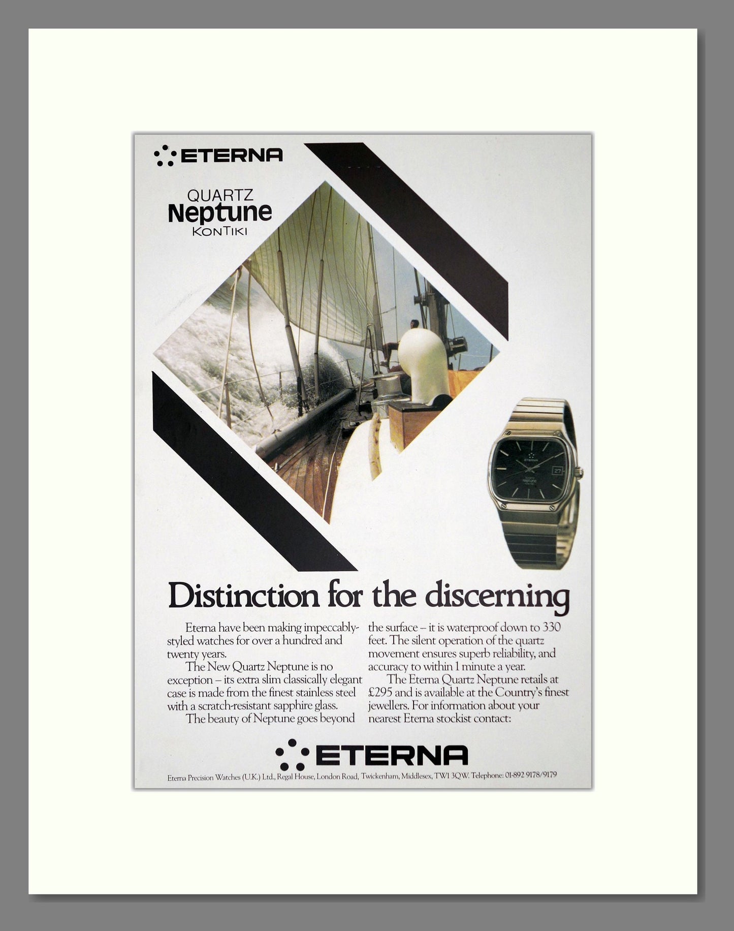 Eterna - Neptune Kontiki. Vintage Advert 1978 (ref AD62501)