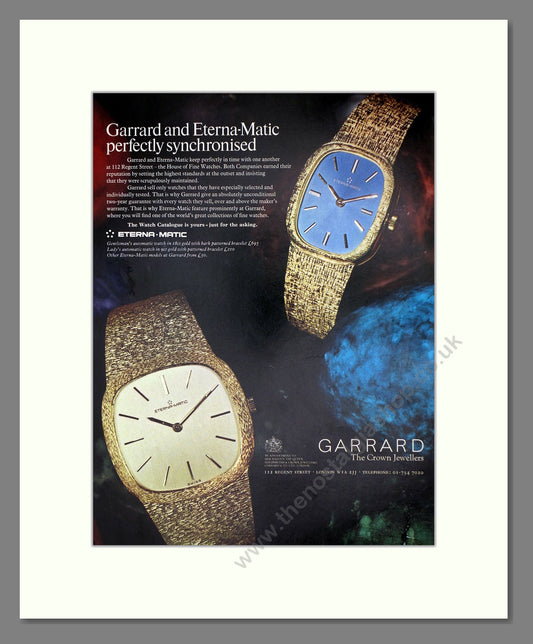 Eterna - Eterna-matic at Garrards. Vintage Advert 1974 (ref AD62505)