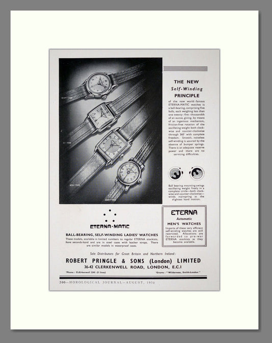 Eterna - Eterna-matic. Vintage Advert 1950 (ref AD62511)