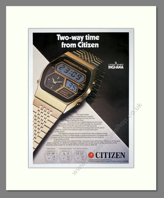 Citizen - Quartz Digi-Ana. Vintage Advert 1979 (ref AD62521)