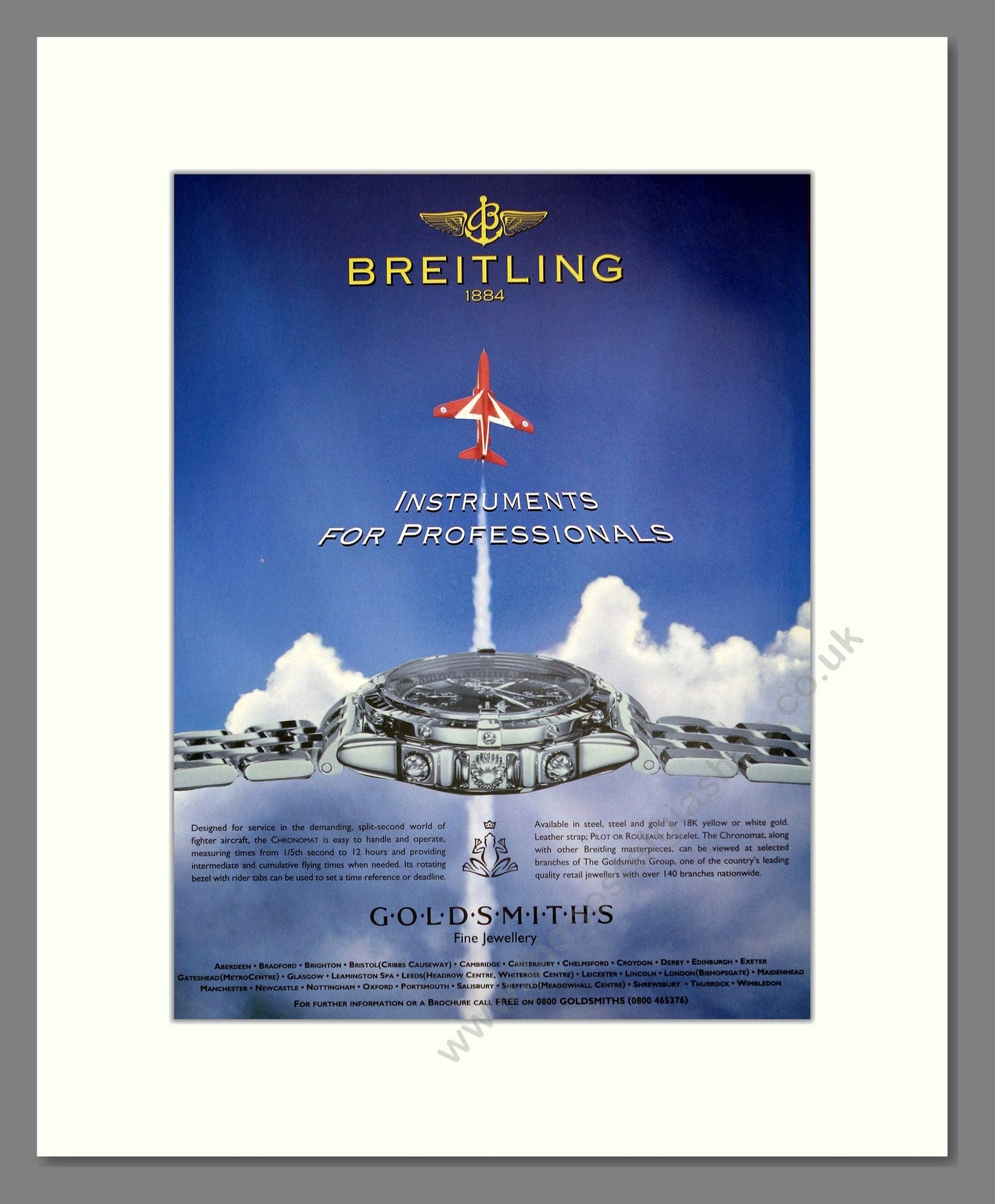 Breitling - Chronomat. Vintage Advert 1998 (ref AD62539)